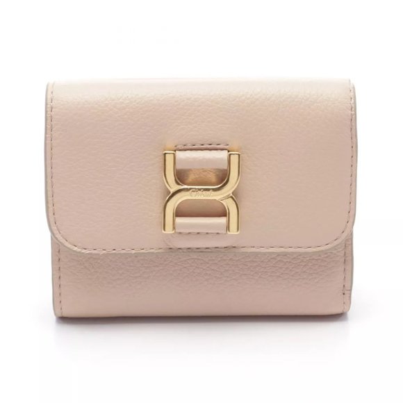 Chloe MARCIE SMALL TRI-FOLD WALLET Purse CHC23AP0996J5 leather Pink NEW Women - Picture 1 of 5